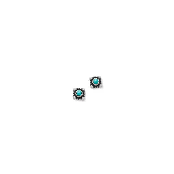 James Avery Artisan Jewelry Earrings-Beaded Tiny Turquoise Studs