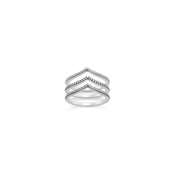 James Avery Artisan Jewelry Rings-Chevron Ring Set