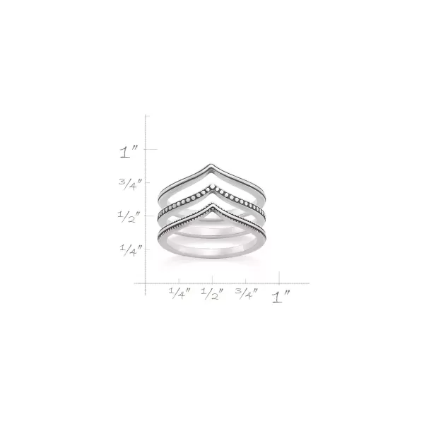 James Avery Artisan Jewelry Rings-Chevron Ring Set