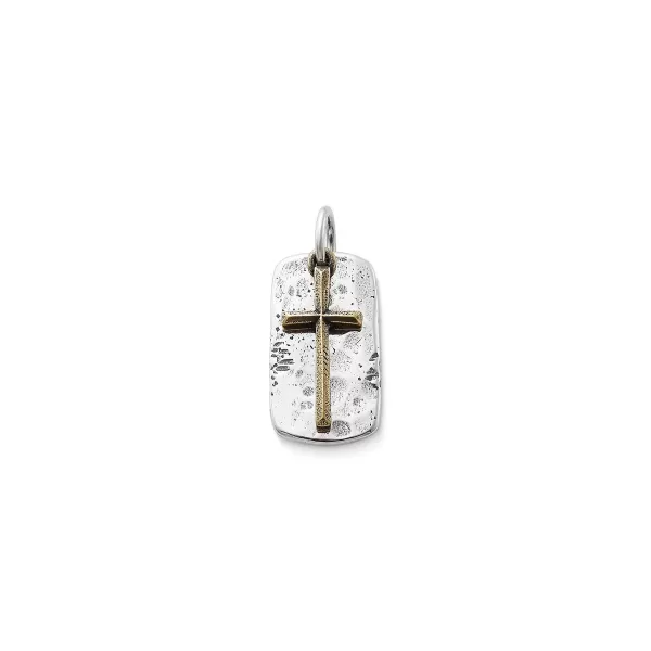 James Avery Artisan Jewelry Charms-Engravable Tag And Cross Charm