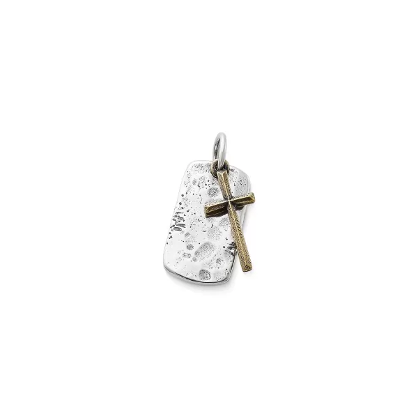 James Avery Artisan Jewelry Charms-Engravable Tag And Cross Charm