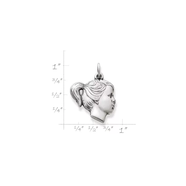 James Avery Artisan Jewelry Charms-Girl'S Profile Charm