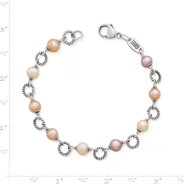 James Avery Artisan Jewelry Bracelets-Twisted Wire Link Bracelet With Multi-Colored Cultured Pearls